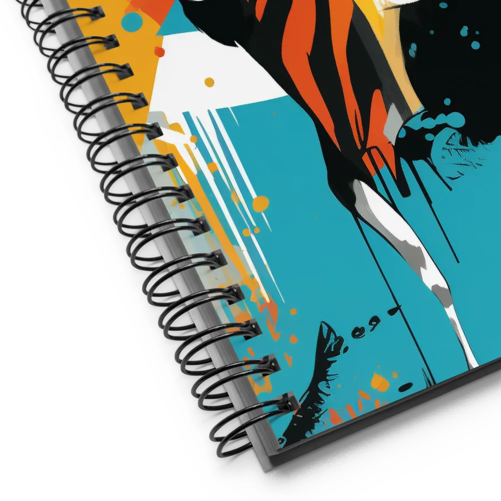 Dynamic Antelope in Vivid Abstract | Spiral Notebook