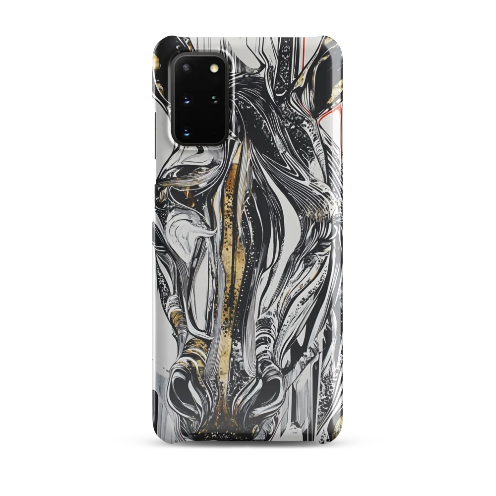 Ethereal Majesty: The Abstract Zebra | Phone Case |  S20 Plus | Snap Case | Glossy