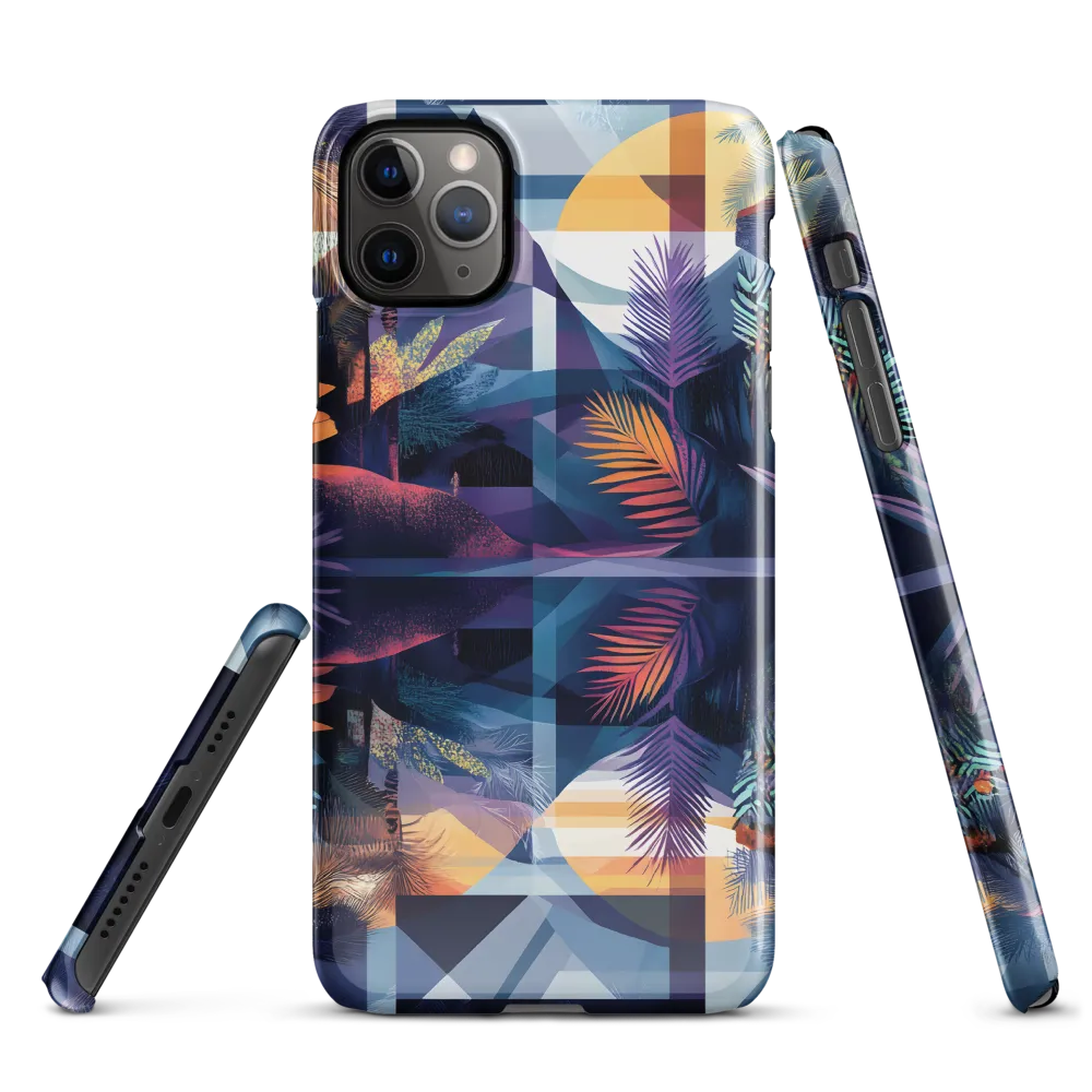 Tropical Serenity: A Modern Landscape | Phone Case |  11 Pro Max | Snap Case | Glossy