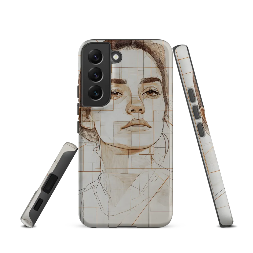 Geometric Serenity: A Minimalist Portrait