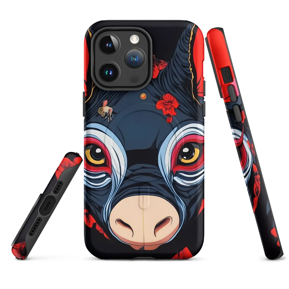 Mystical Bull with Floral Motifs