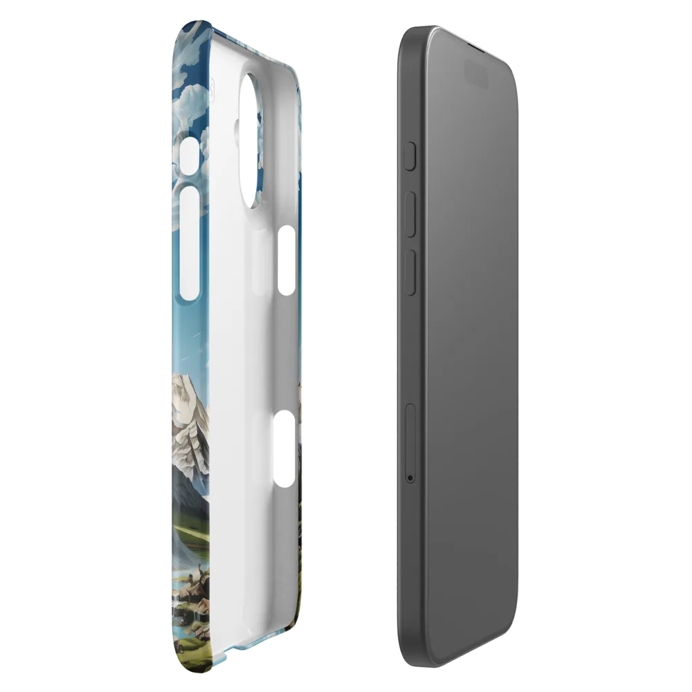 Majestic Cascade: A Mountain Masterpiece | Phone Case |  16 Plus | Snap Case | Glossy