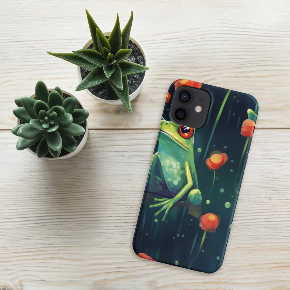 Playful Frogs in a Lush Pond