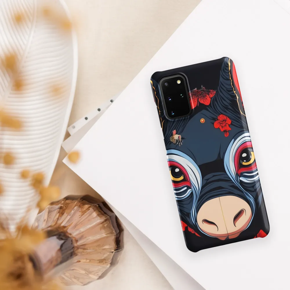 Mystical Bull with Floral Motifs