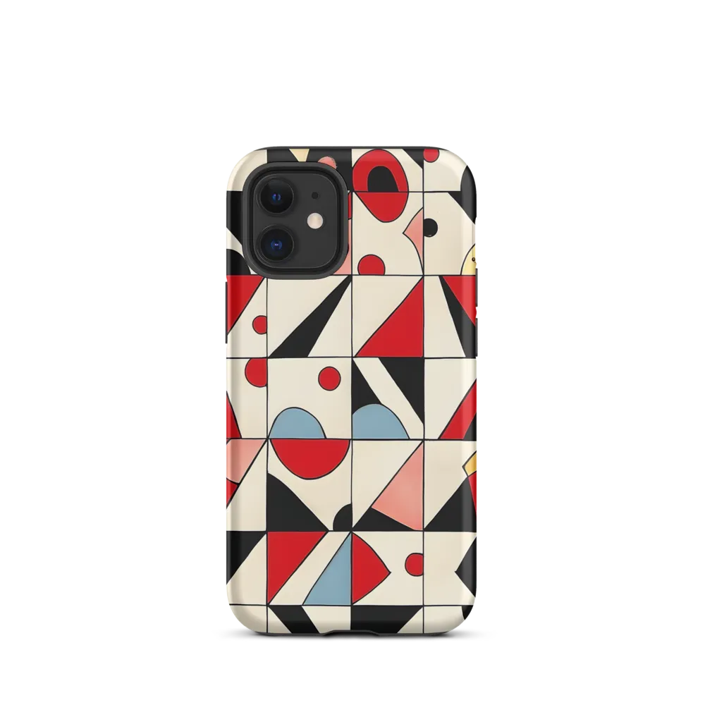 Dynamic Geometric Harmony | Phone Case |  12 mini | Tough Case | Matte