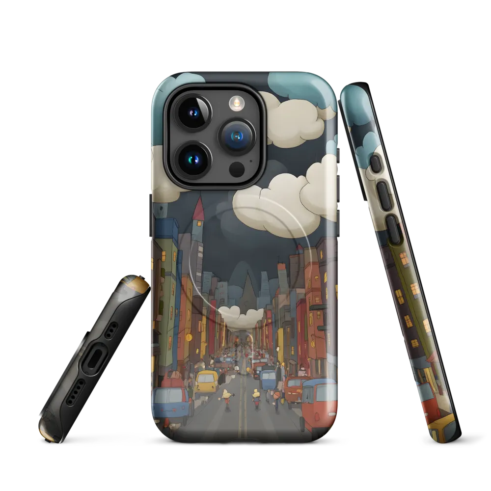 Urban Symphony: A City Awakens at Dusk | Phone Case |  15 Pro | MagSafe® Tough Case | Glossy