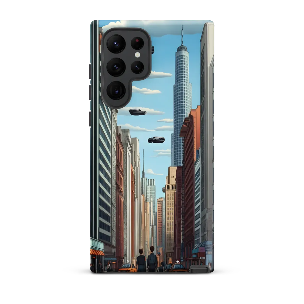 Futuristic Stroll through the Urban Skyline