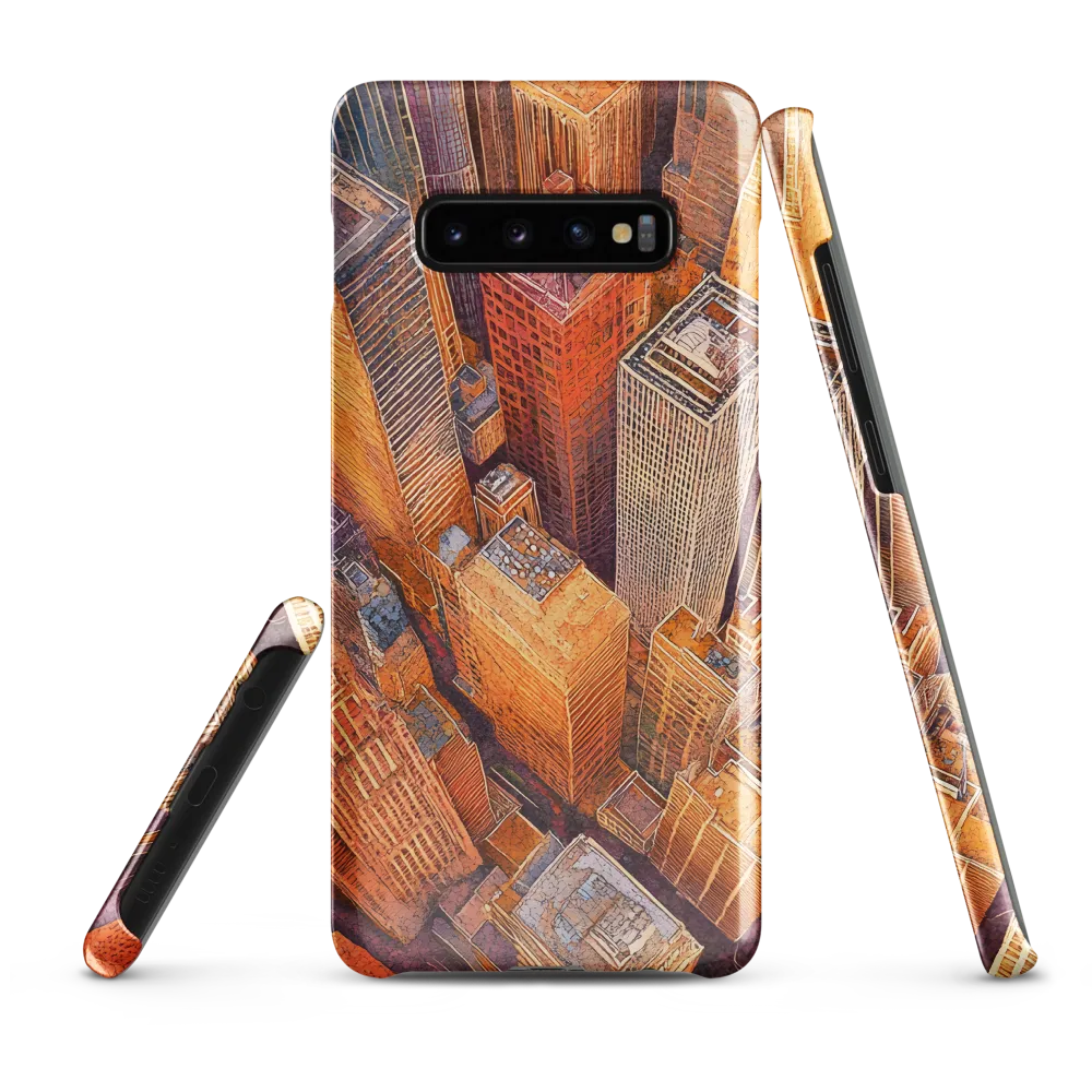 Urban Symphony in Orange and Purple | Phone Case |  S10 Plus | Snap Case | Glossy