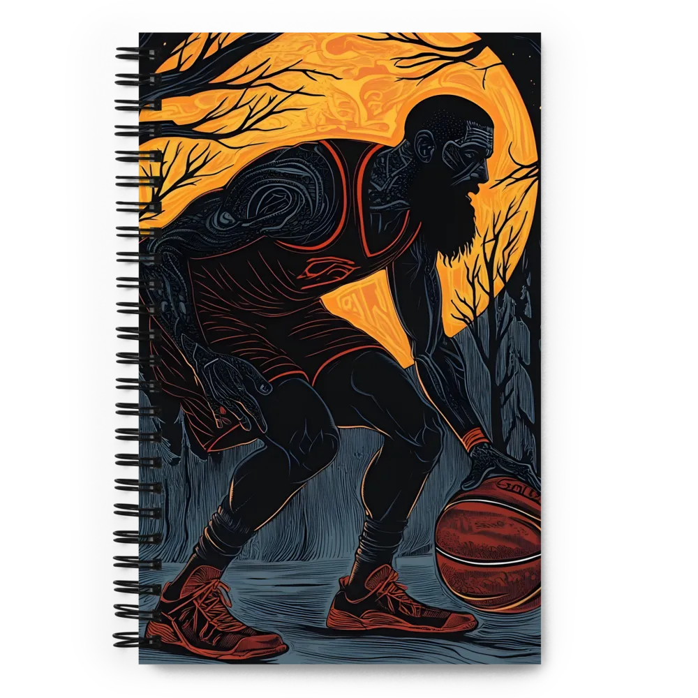 Under the Moonlight: A Basketball Player's Dance | Spiral Notebook