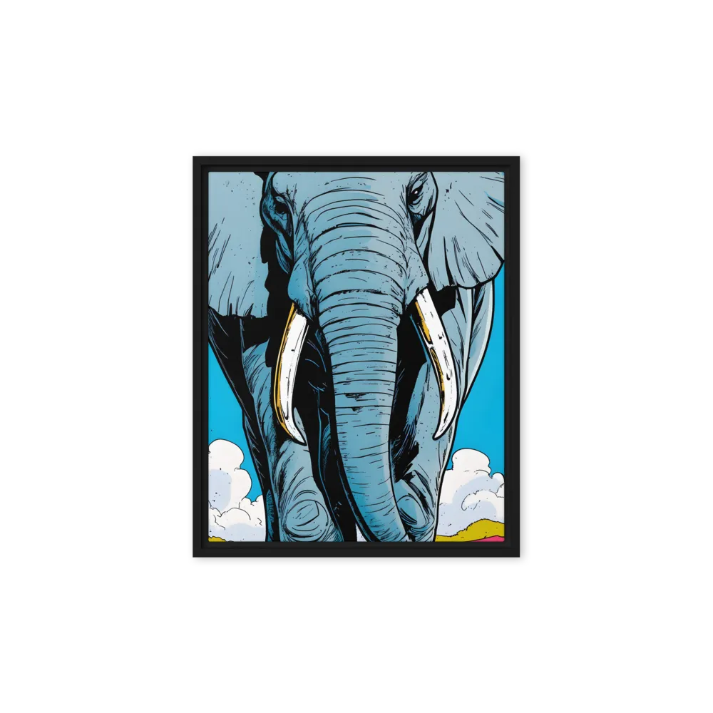 Majestic Presence: The Elephant | Canvas with Black Frame | 8″×10″