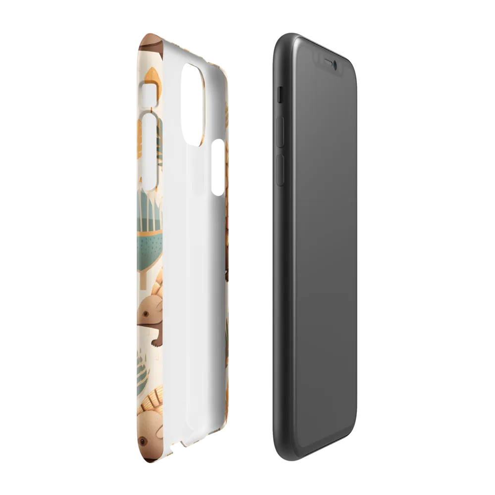 Pangolins in a Whimsical Habitat | Phone Case |  11 | Snap Case | Glossy