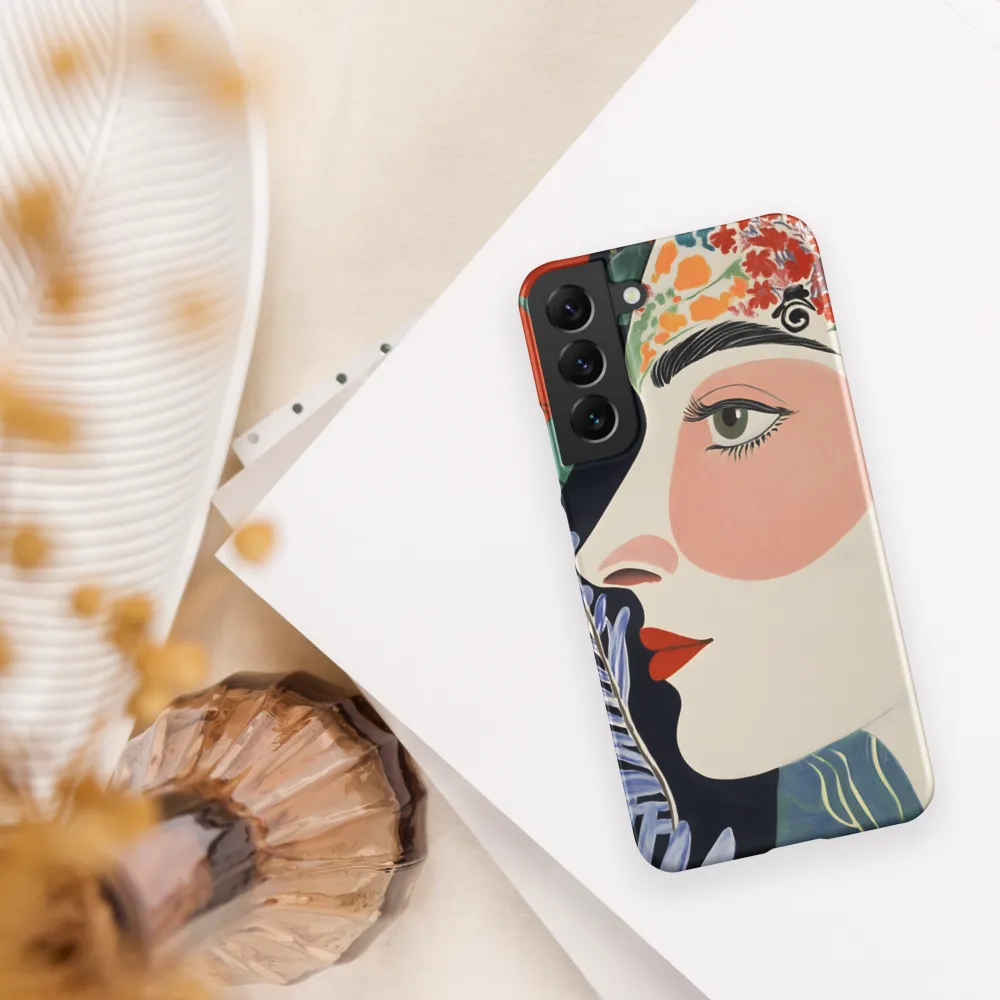Floral Serenade: A Modern Portrait