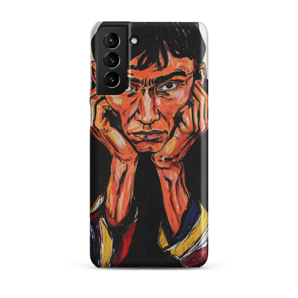 Contemplative Intensity: An Expressionist Portrait