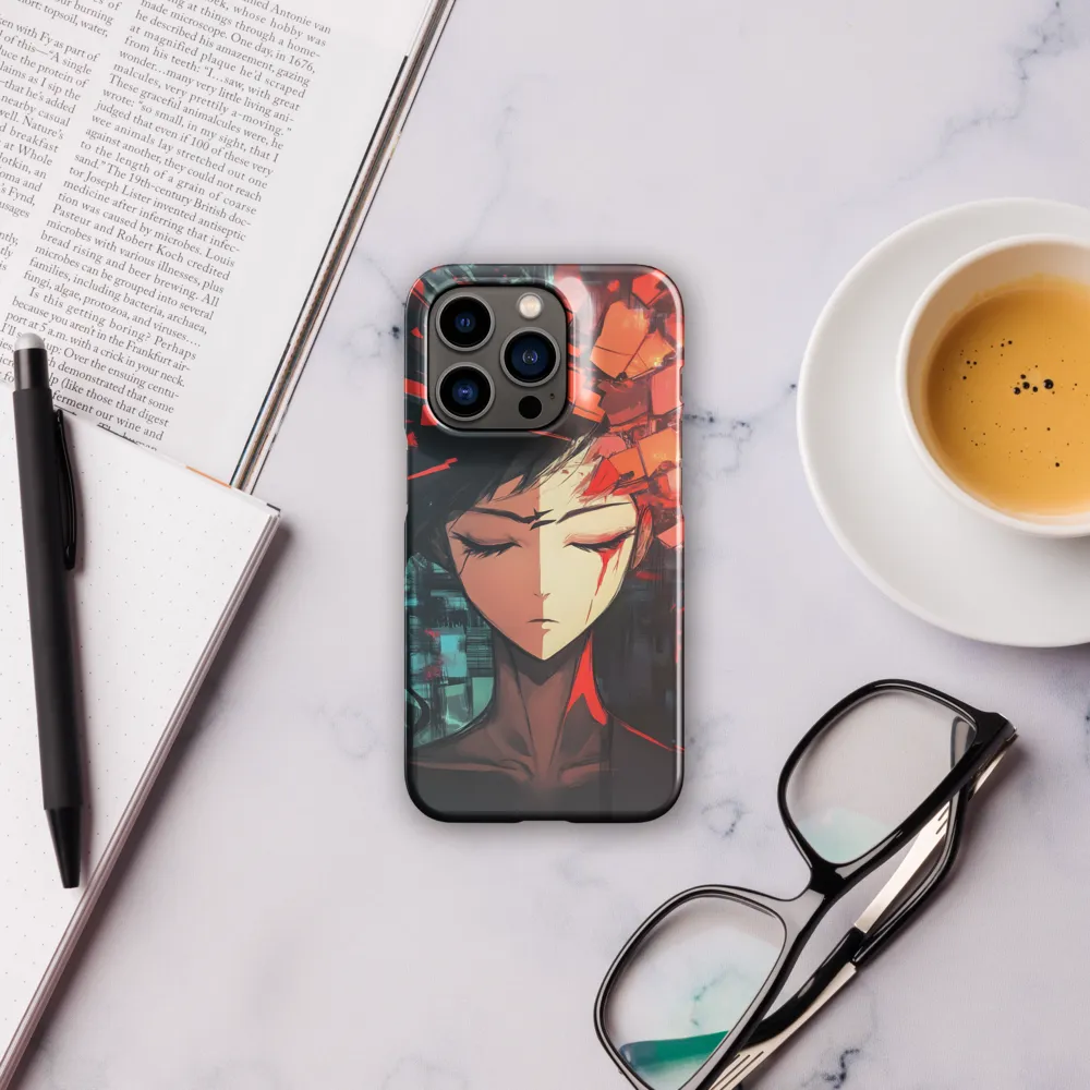 Fragmented Mind: The Silent Struggle | Phone Case |  14 Pro | Snap Case | Glossy