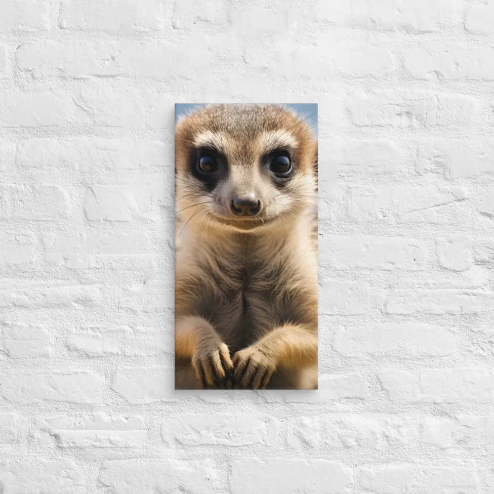 Curious Stance: The Meerkat's Gaze | Canvas | 10″×20″