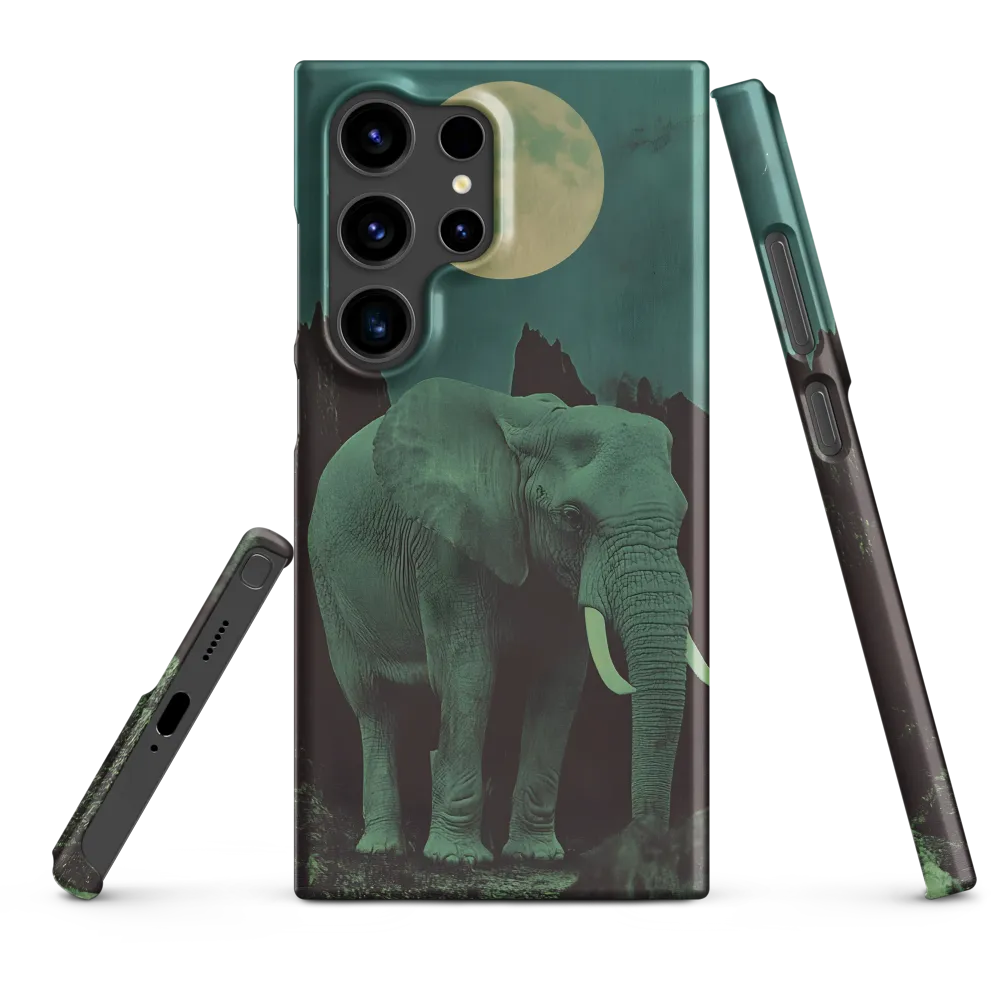 Ethereal Presence: Elephant Under a Full Moon