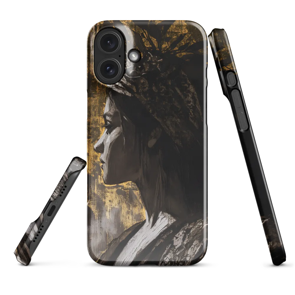 Golden Elegance: A Modern Profile Portrait