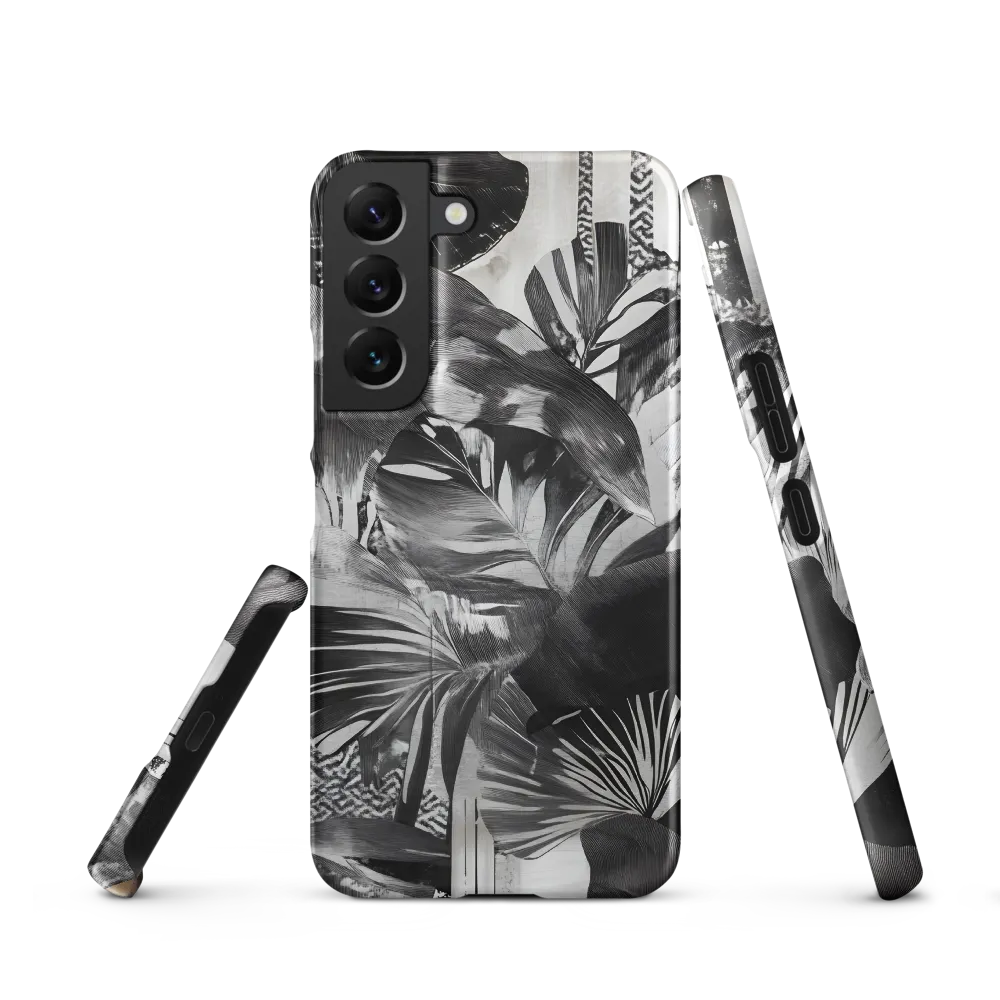 Monochrome Serenity in Tropical Foliage