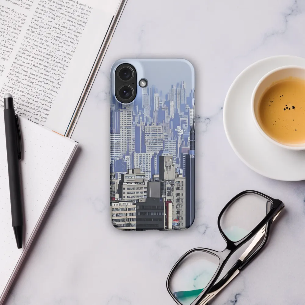 Urban Symphony: A Cityscape in Blues and Grays | Phone Case |  16 Plus | Snap Case | Matte