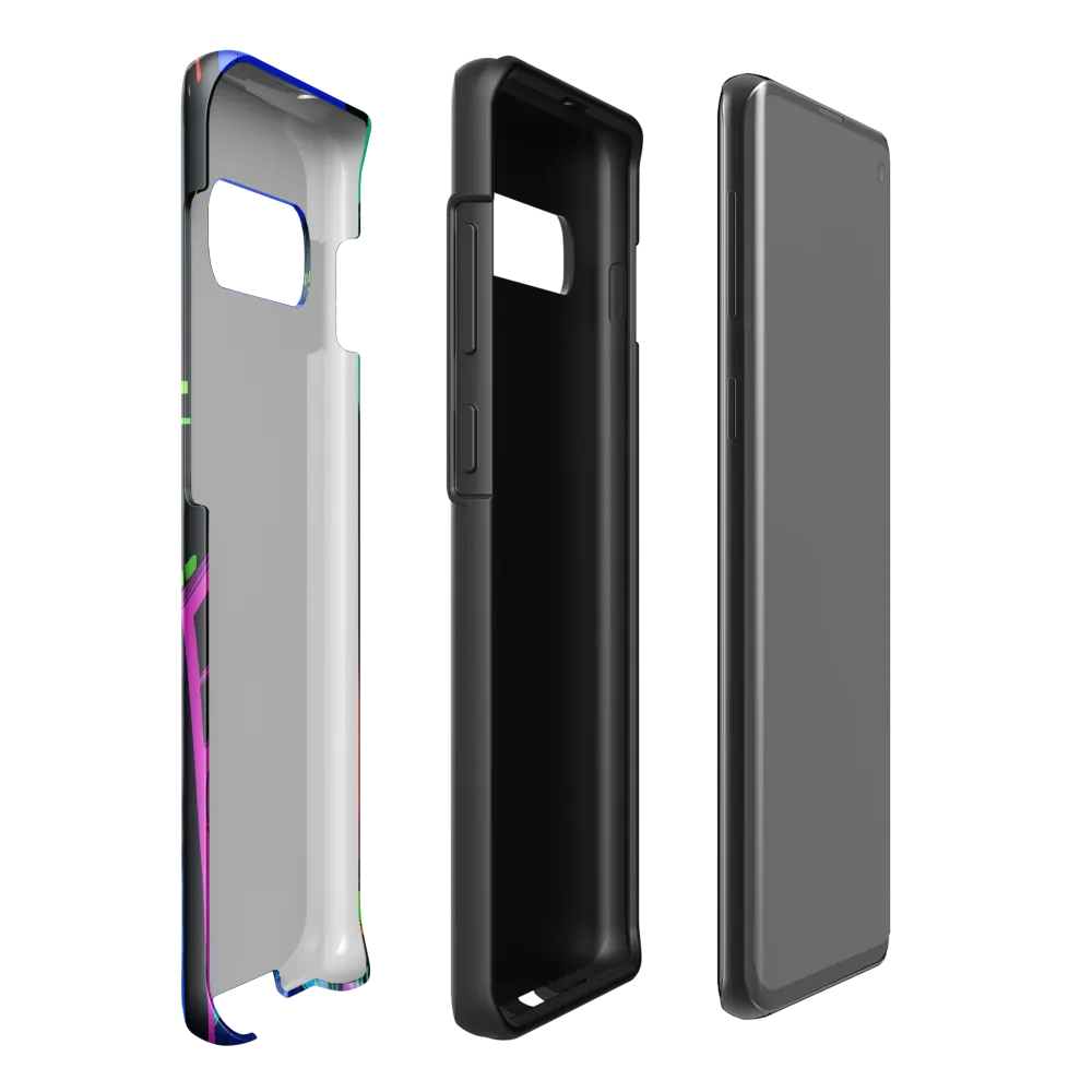 Neon Dreamscape: A Futuristic City at Dusk | Phone Case |  S10 Plus | Tough Case | Glossy