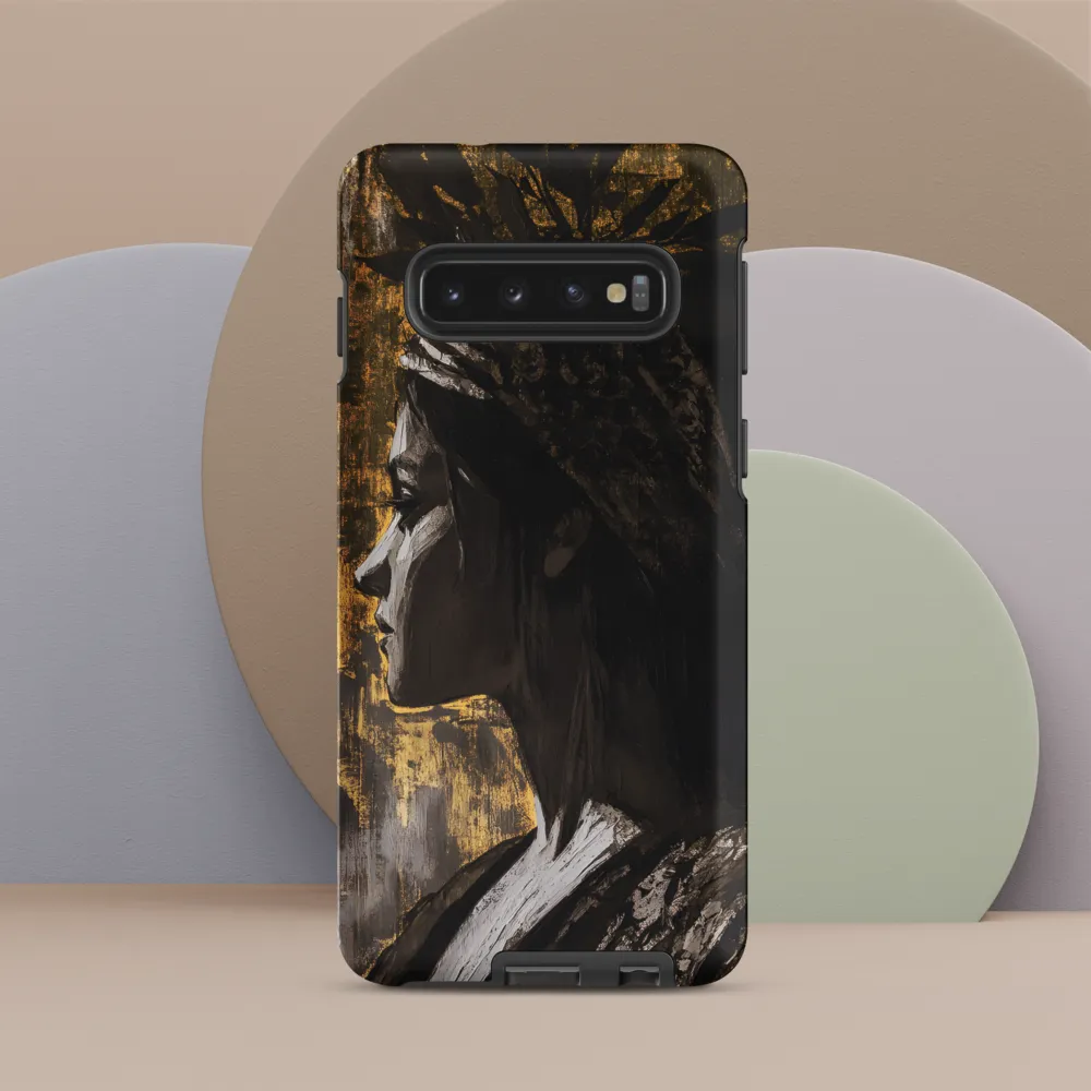 Golden Elegance: A Modern Profile Portrait