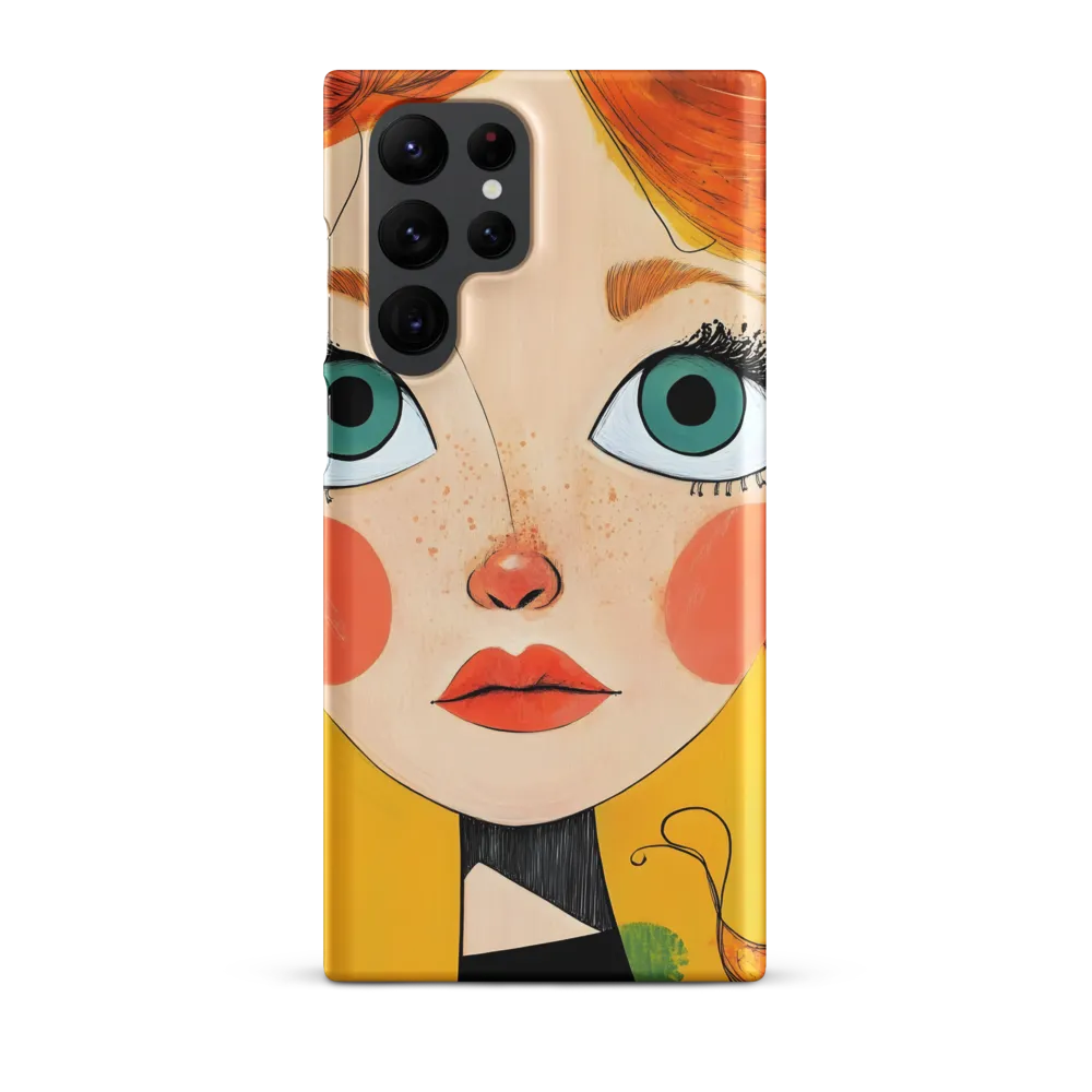 Whimsical Portrait of a Girl | Phone Case |  S22 Ultra | Snap Case | Matte