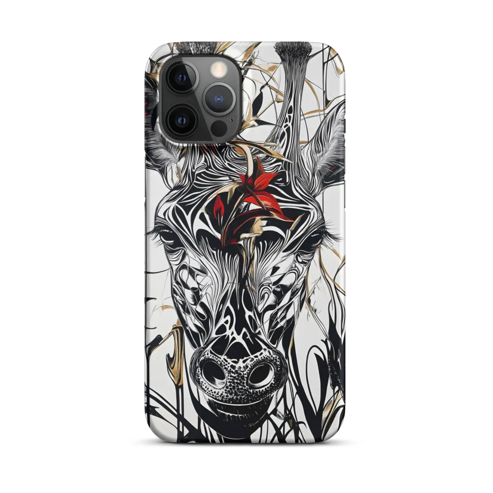 Floral Elegance: The Giraffe's Portrait
