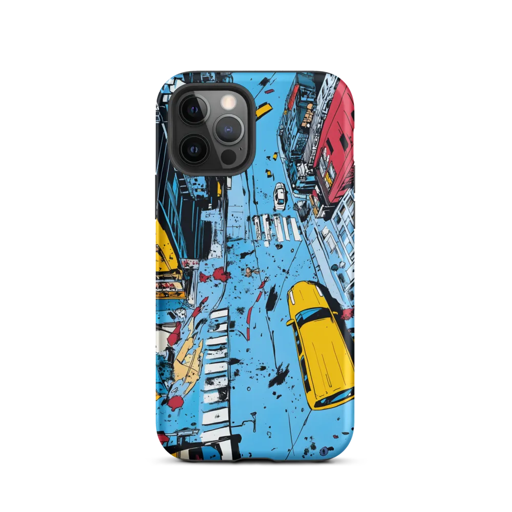 Urban Chaos: Aerial View of City Life | Phone Case |  12 Pro | Tough Case | Matte
