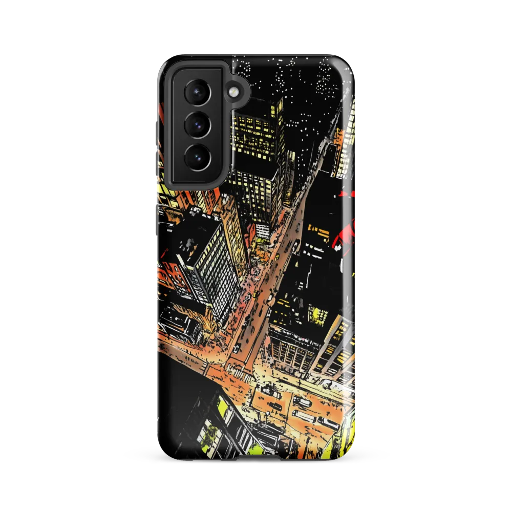 Urban Nightscape: A Bird's-eye View