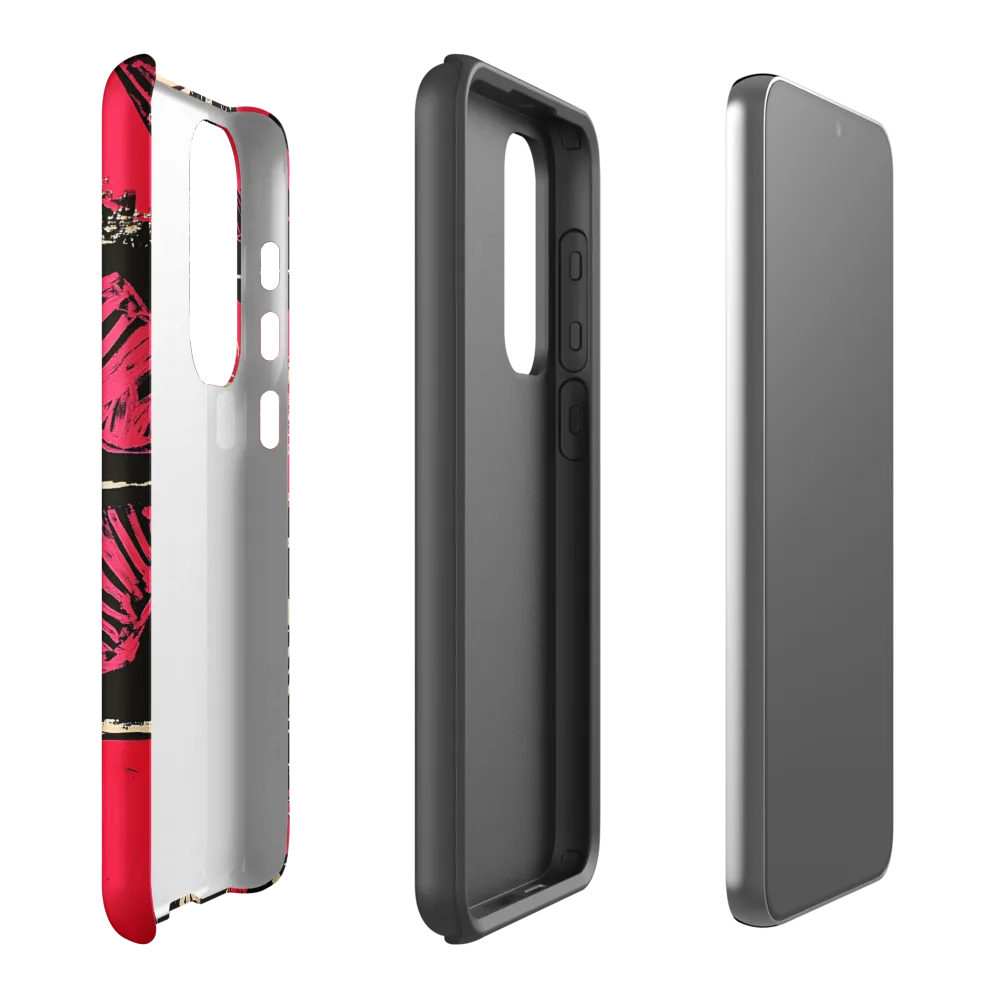 Geometric Symphony in Pink and Black