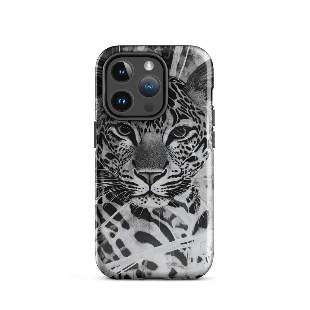 Majestic Gaze: The Leopard's Portrait | Phone Case |  14 Pro | MagSafe® Tough Case | Glossy