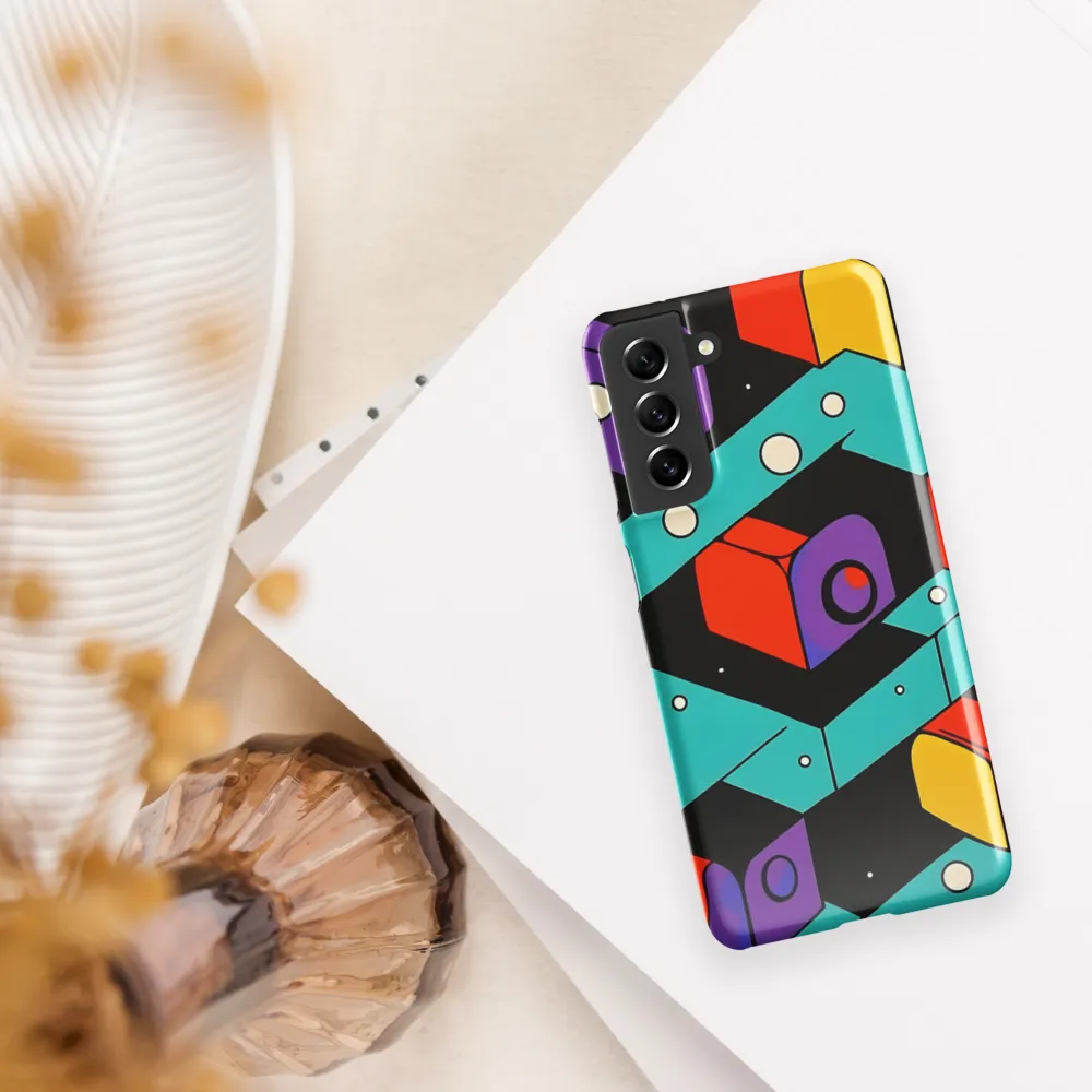 Vibrant Geometric Harmony | Phone Case |  S21 | Snap Case | Glossy