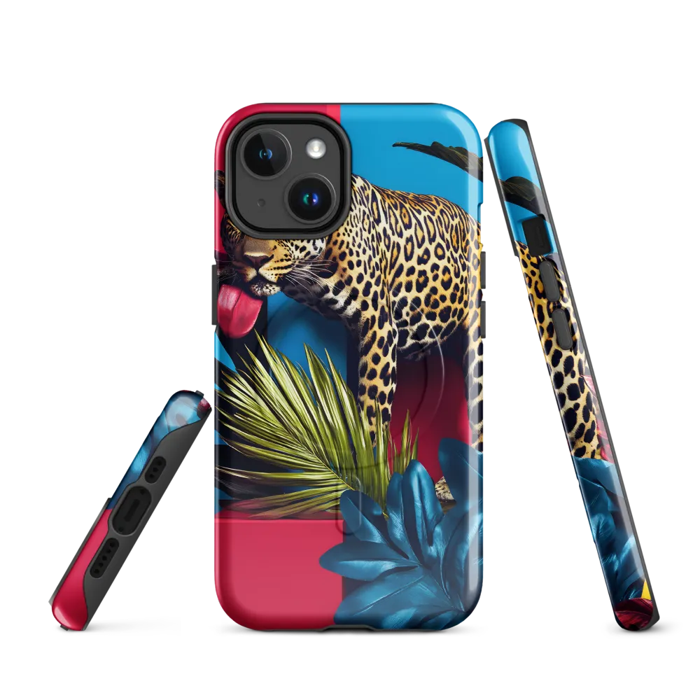 Playful Leopard in Vibrant Paradise
