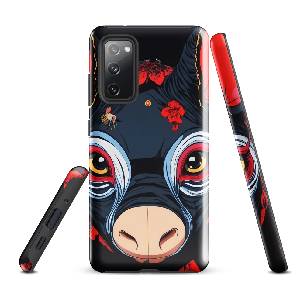 Mystical Bull with Floral Motifs
