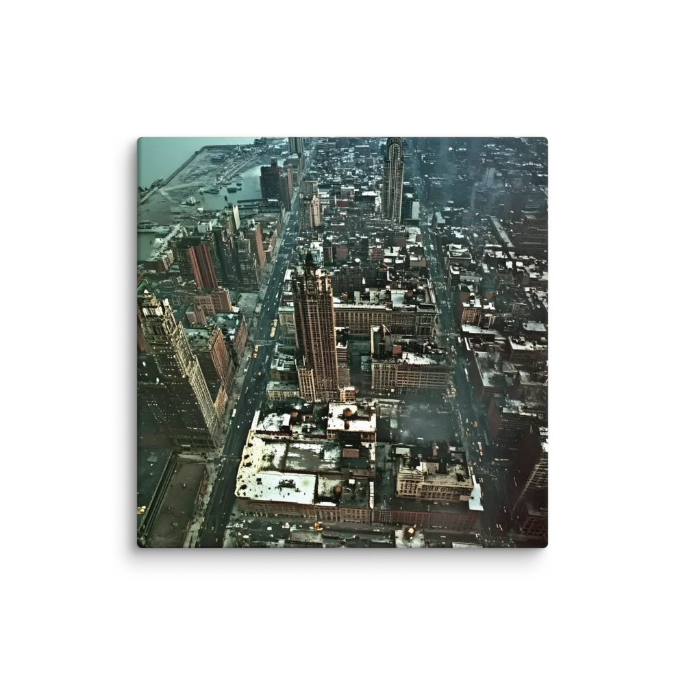 Aerial Symphony of Urban Life | Canvas | 28″×28″