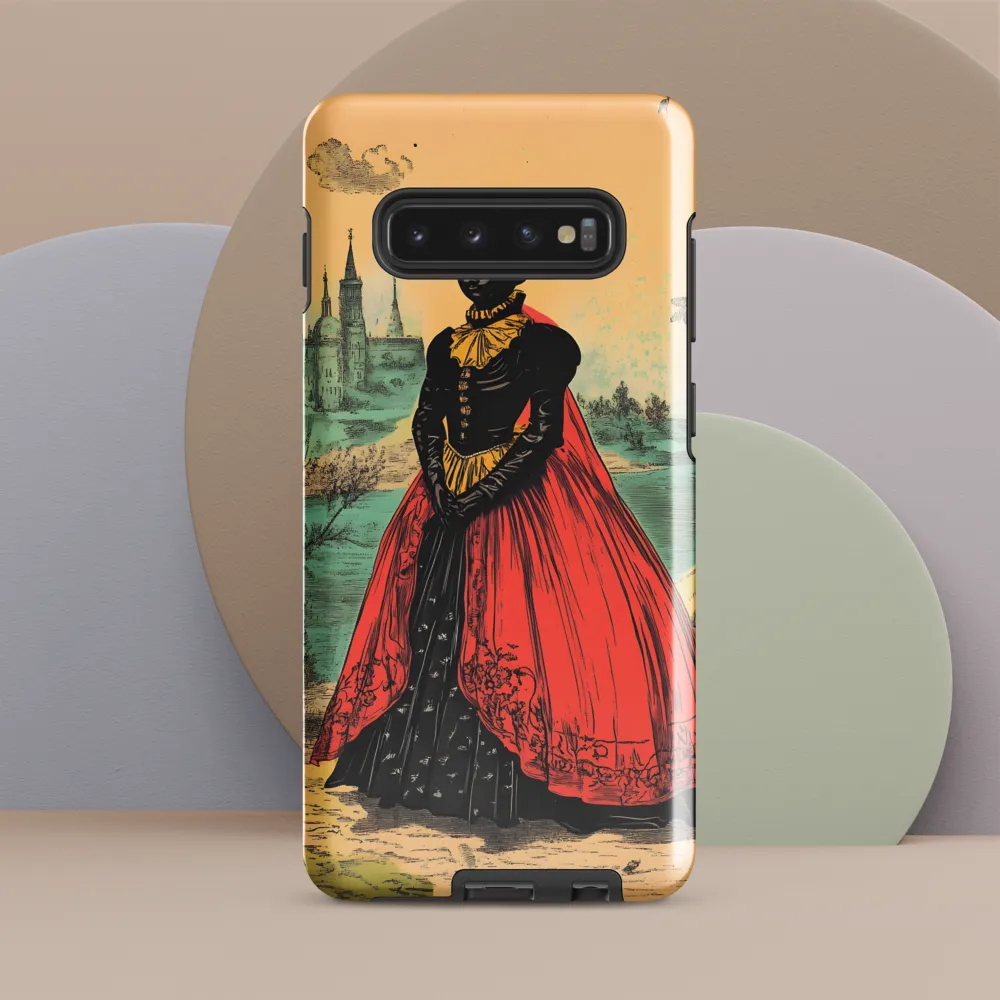 Elegance in Red and Gold | Phone Case |  S10 Plus | Tough Case | Glossy