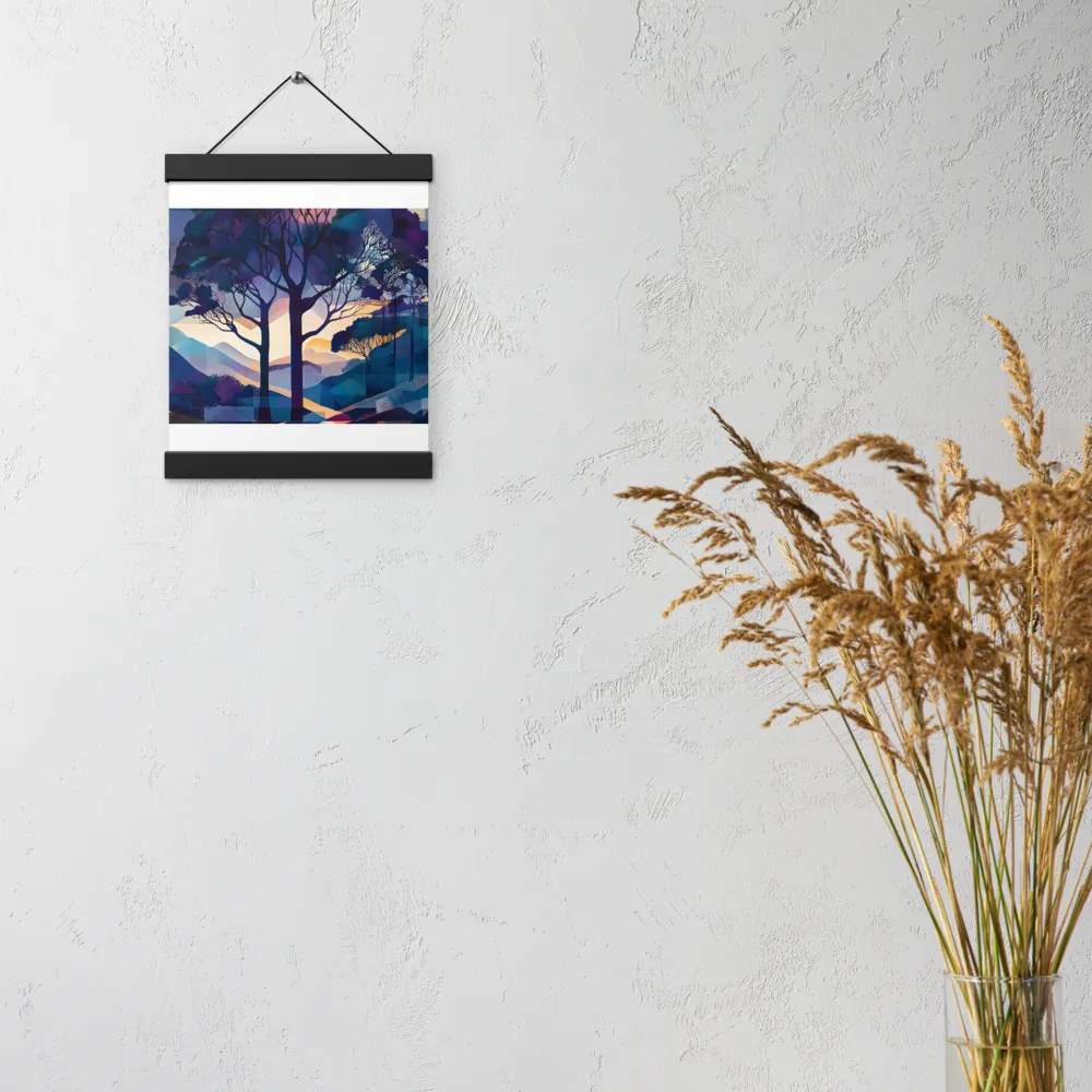 Tranquil Geometry: A Journey Through Color | Poster With Black Wood Hanger | 8″×10″