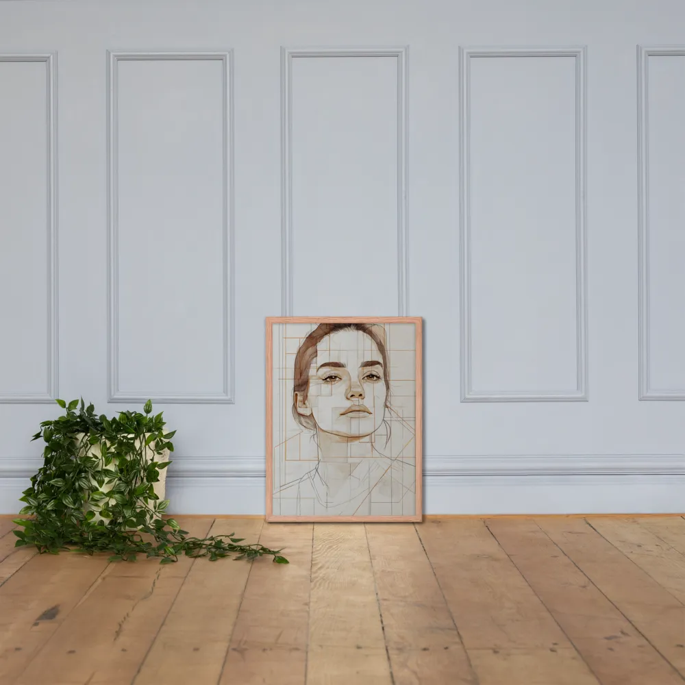 Geometric Serenity: A Minimalist Portrait