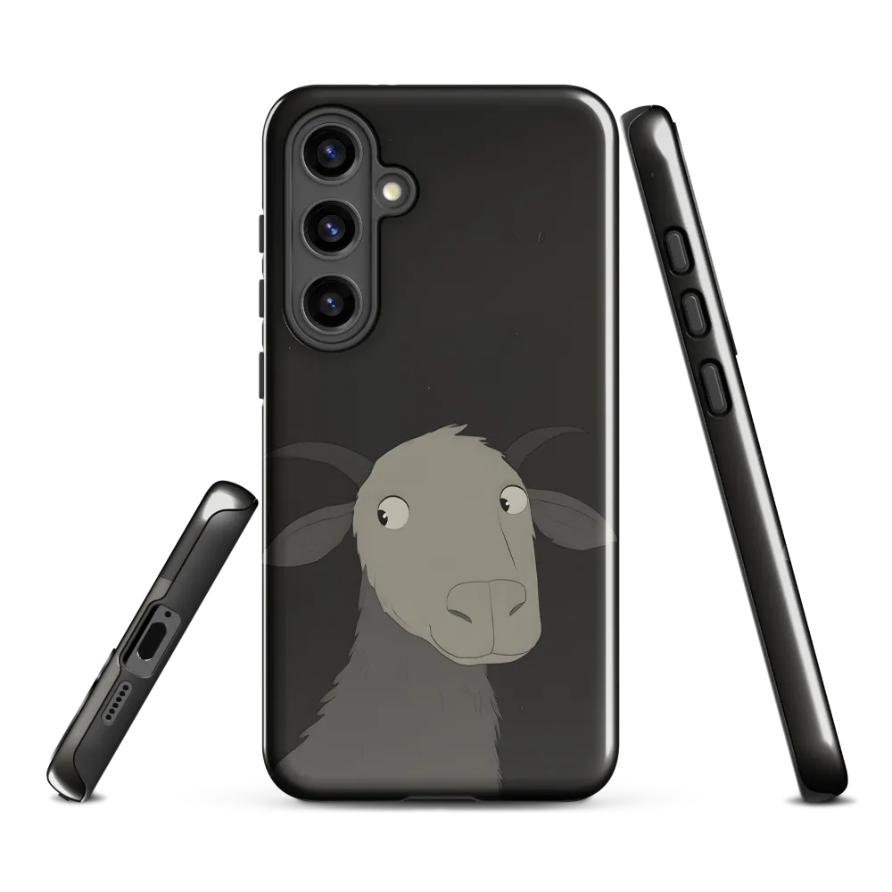 Whimsical Goat in Darkness