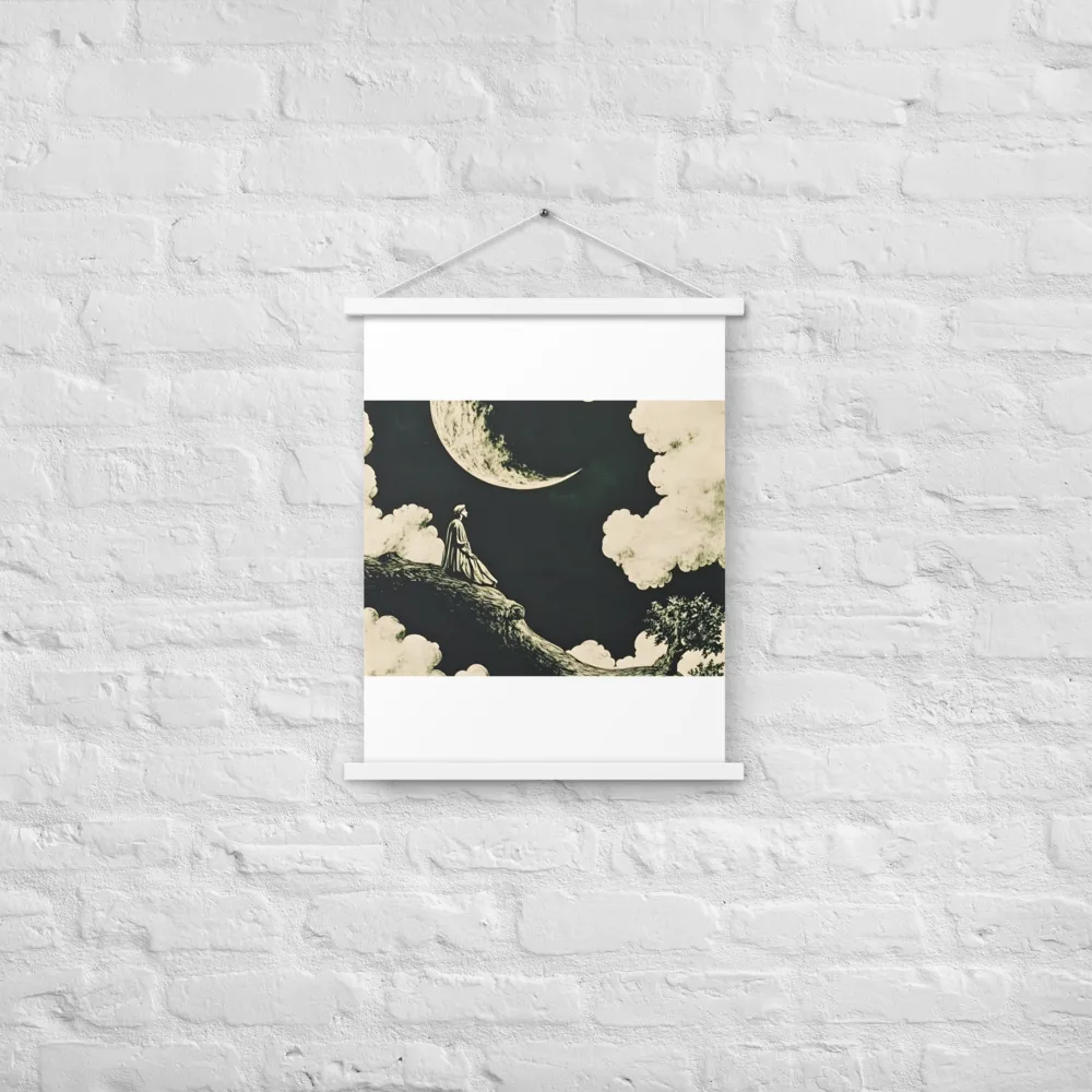Whispers of the Moon | Poster With White Wood Hanger | 18″×24″