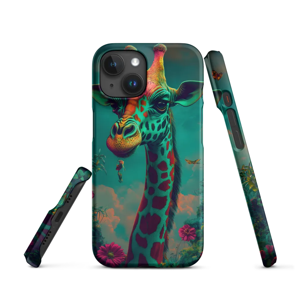 Whimsical Giraffe Among Blossoms