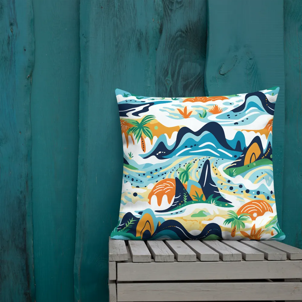 Abstract Tropical Landscape | Pillow & Pillow Case | Multiple Sizes