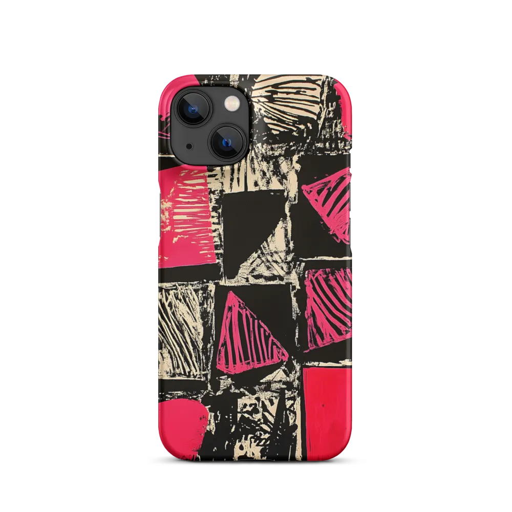 Geometric Symphony in Pink and Black