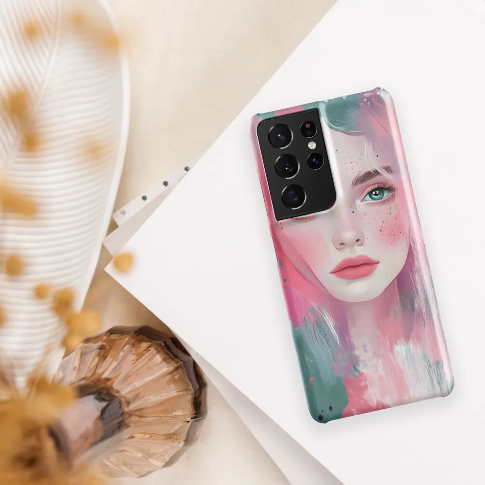 Dreamy Serenity: A Contemporary Portrait | Phone Case |  S21 Ultra | Snap Case | Matte