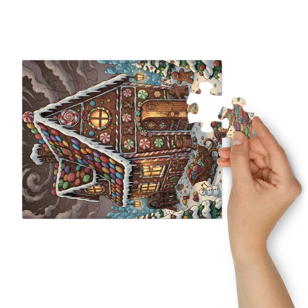 Gingerbread Cottage 
 Jigsaw Puzzle in Tin Box