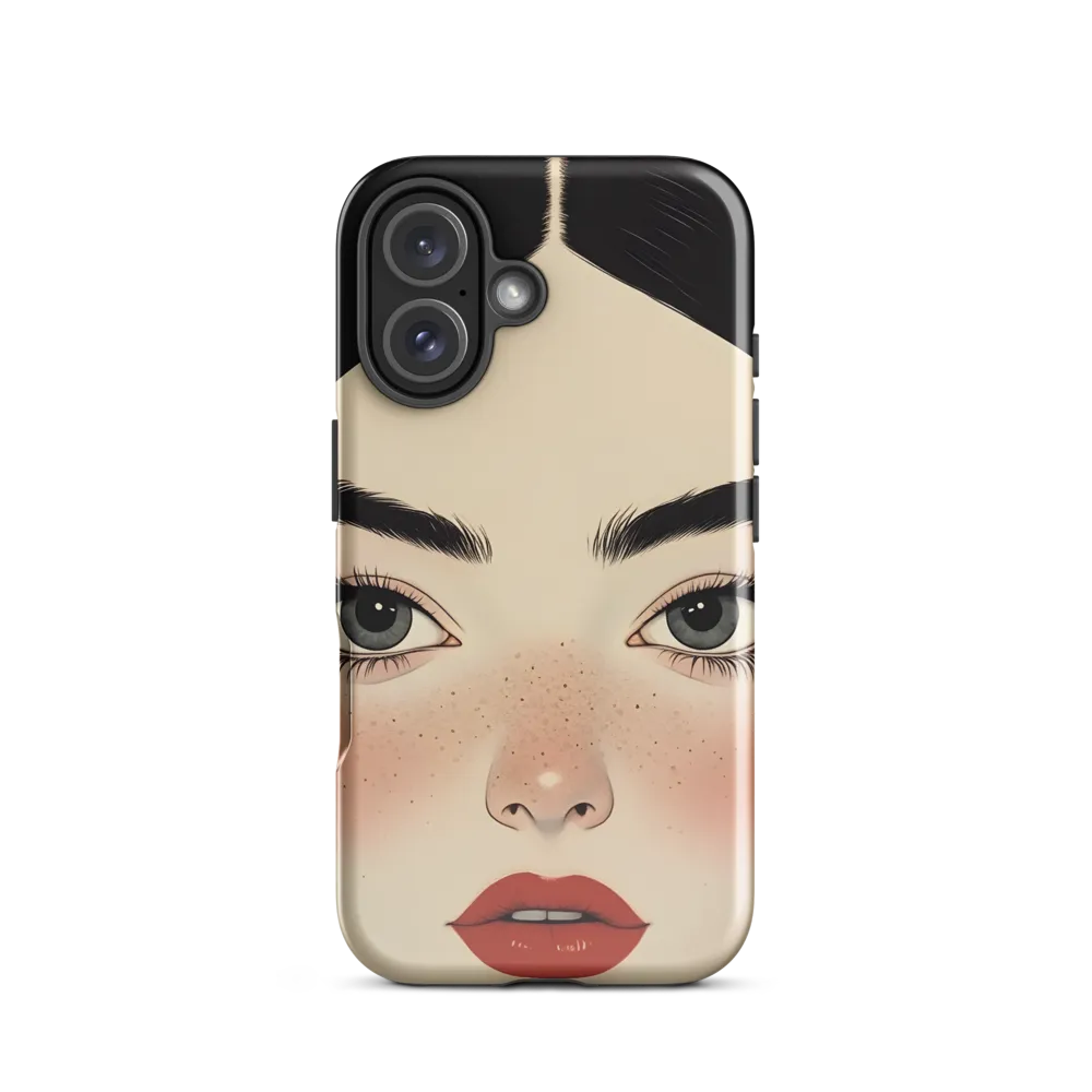 Serenity Captured: A Modern Portrait | Phone Case |  16 | Tough Case | Glossy