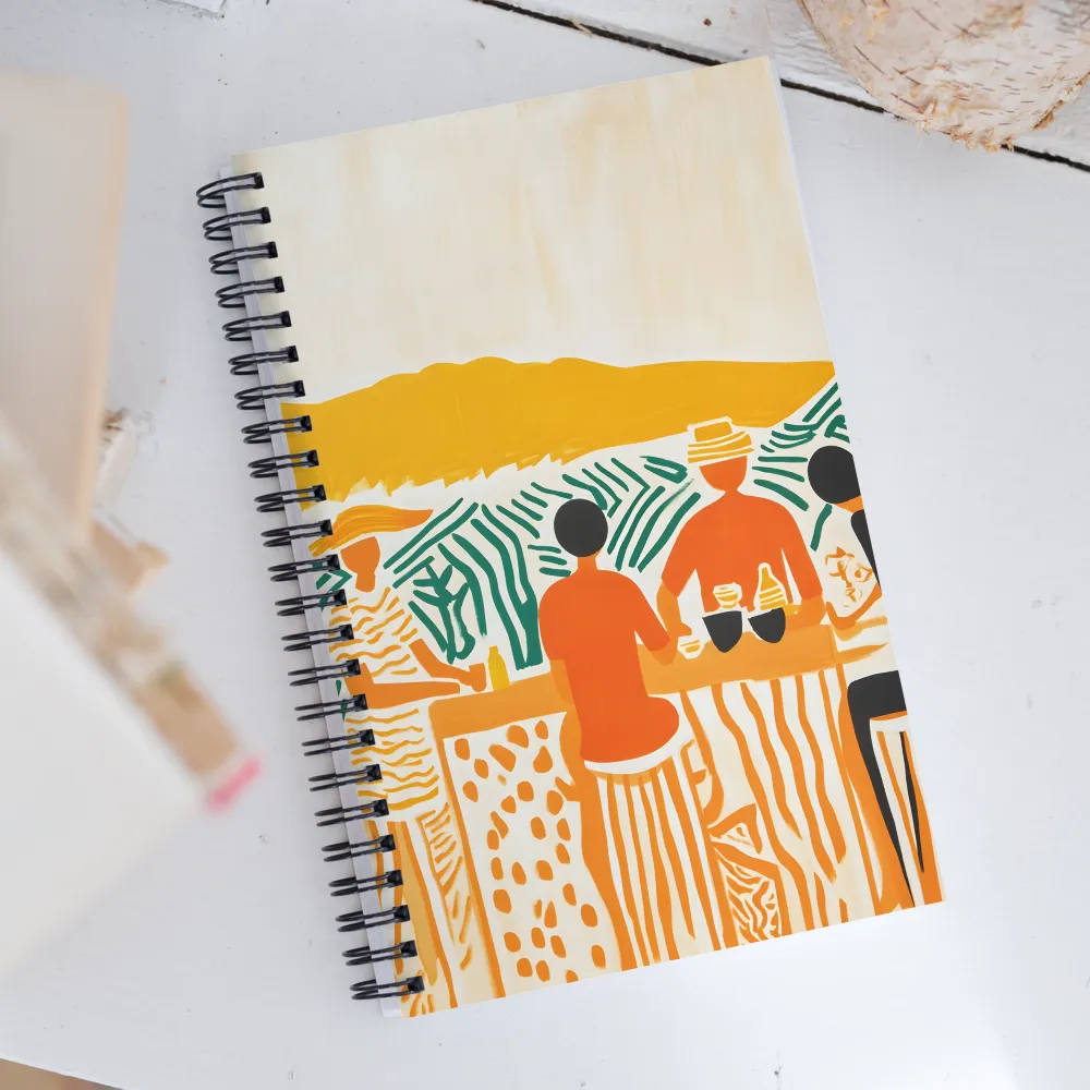 Summer Vibes: Café Conversations | Spiral Notebook