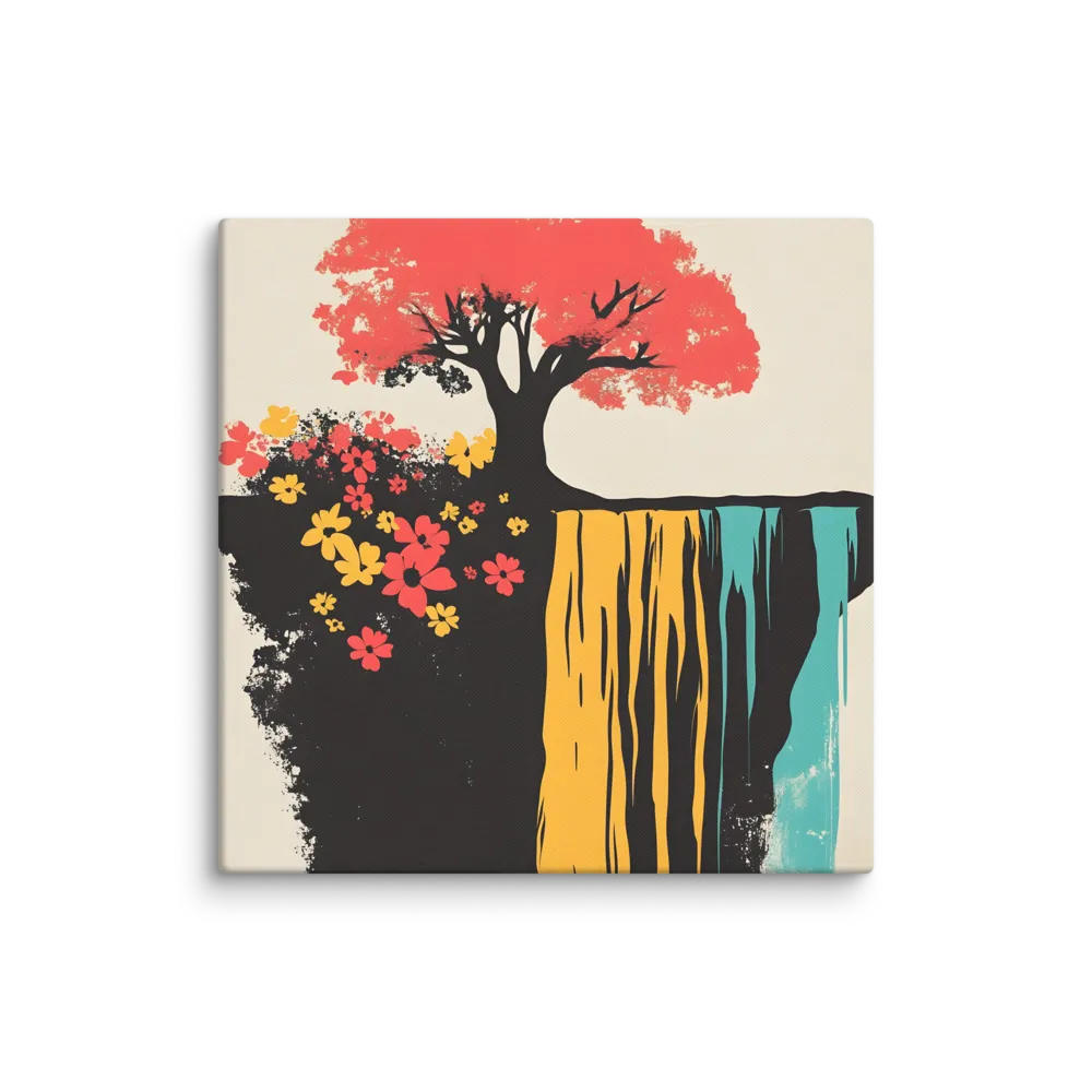 Serene Cascade of Colors | Canvas | 28″×28″