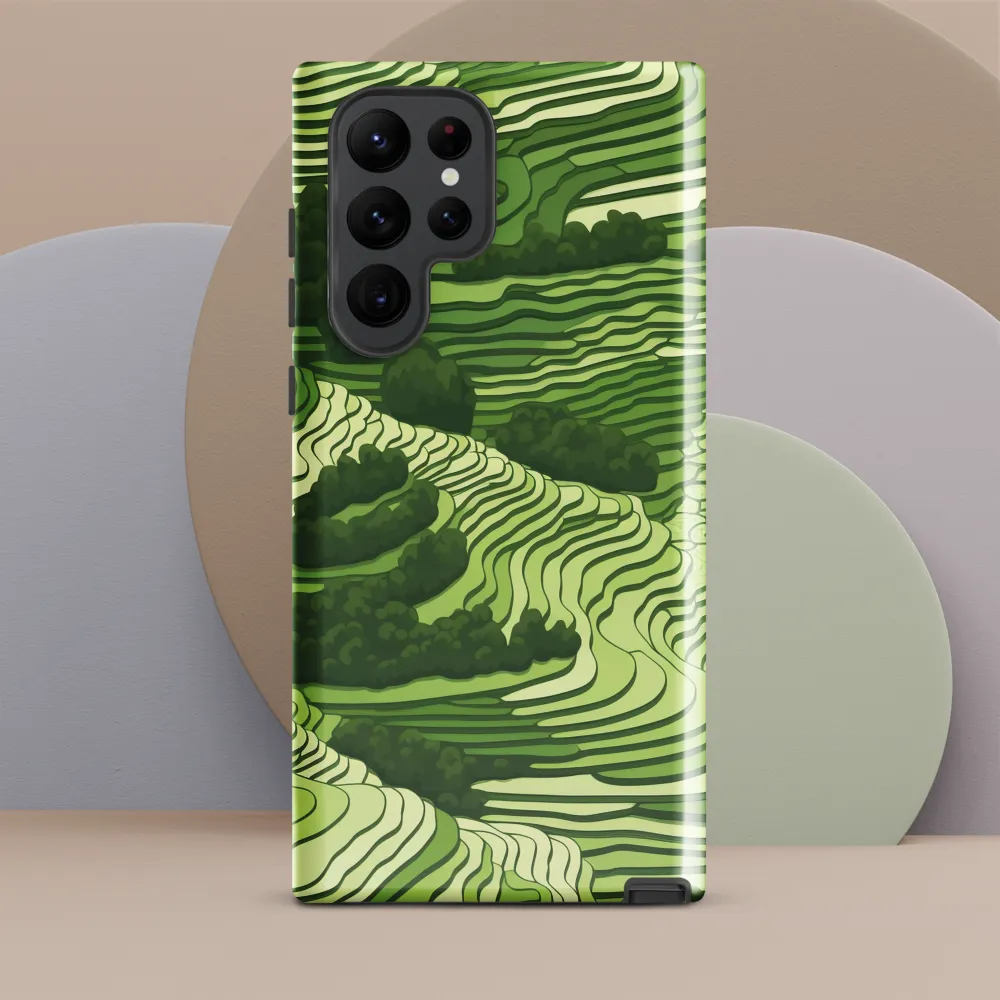 Waves of Green: An Abstract Landscape