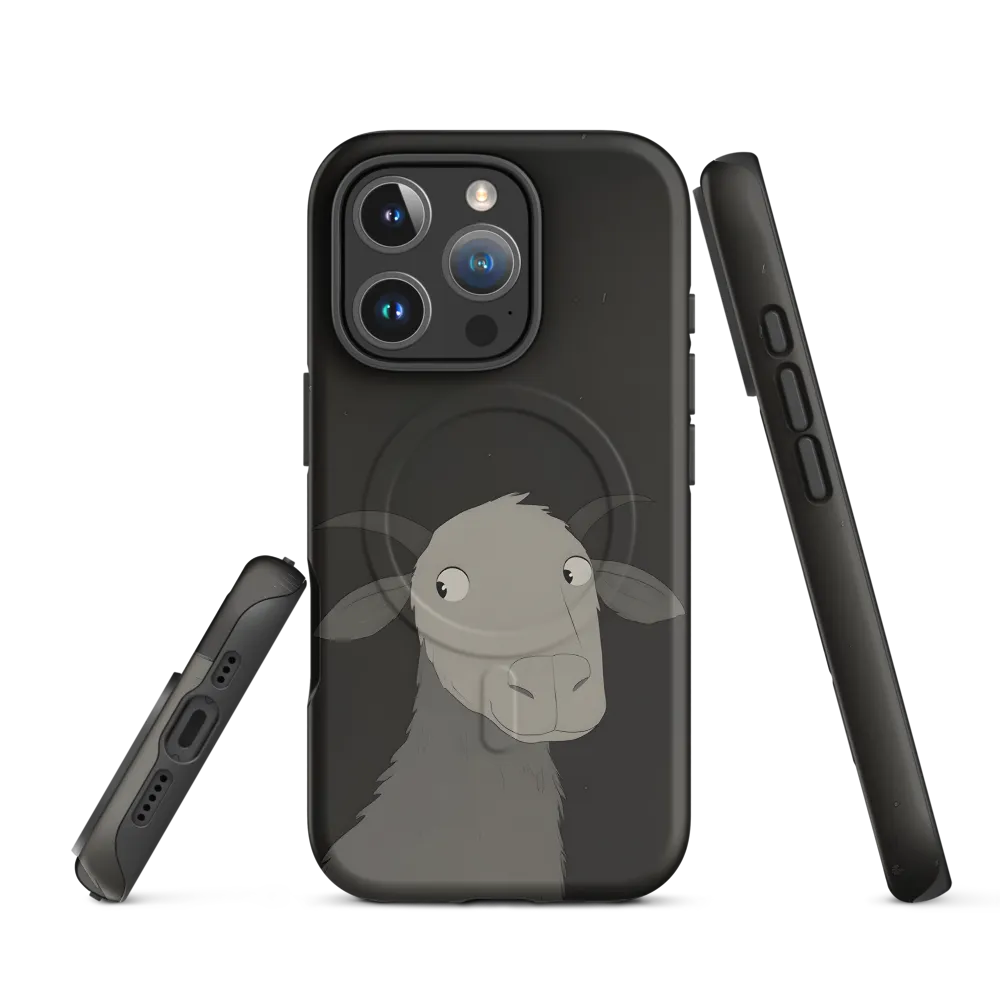 Whimsical Goat in Darkness
